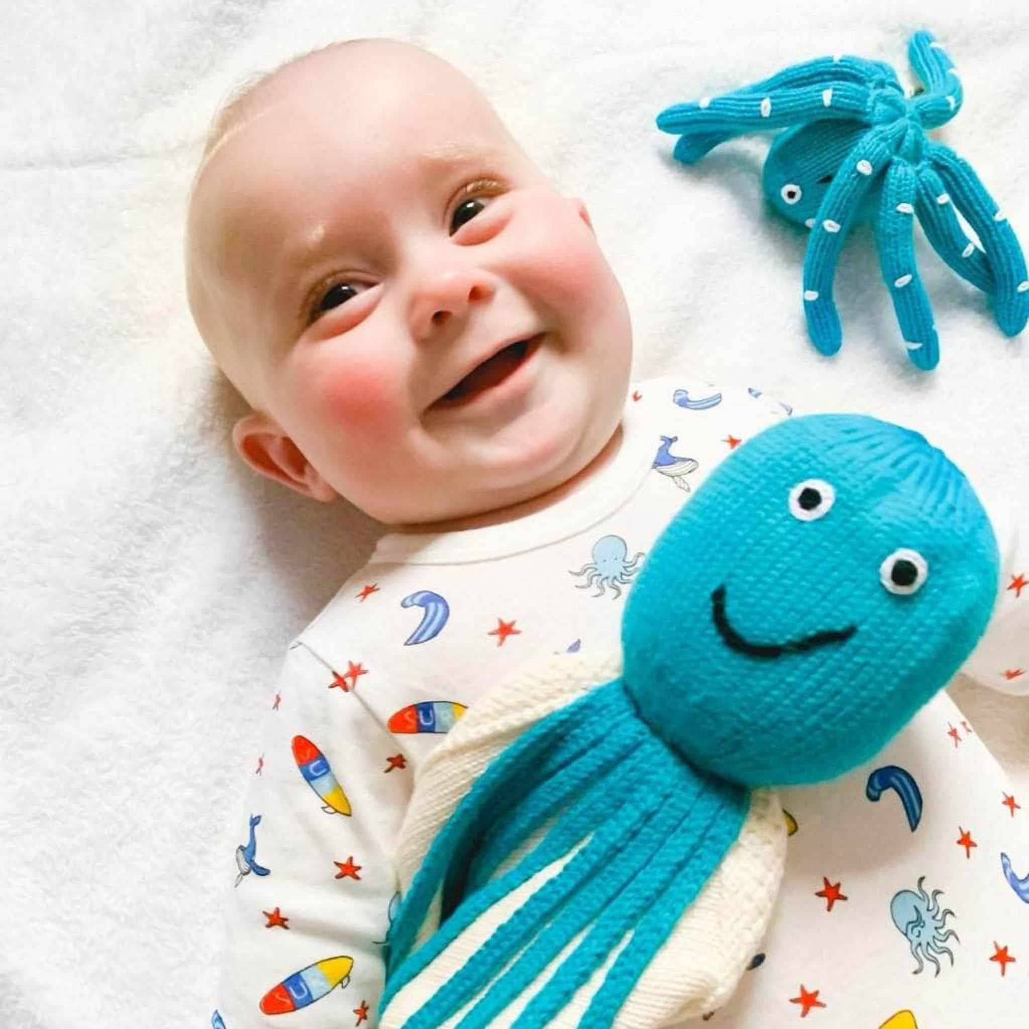 Estella - Wholesale Handheld Rattle - Baby - Baby Rattle Toy - Octopus Rattle (Turquoise)2