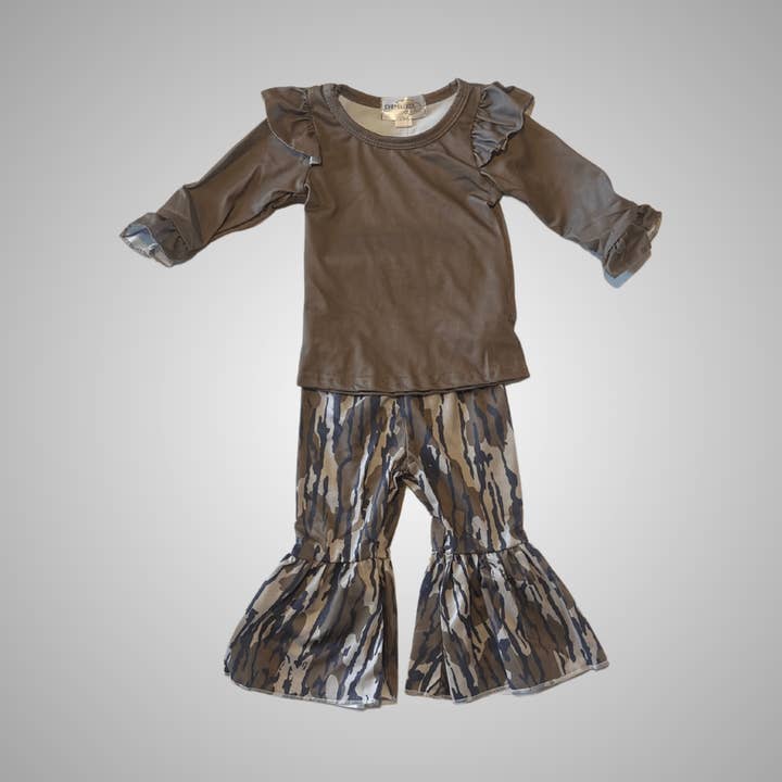 WOODED CAMO TWO PIECE for wholesale by Cowpuncher Babe