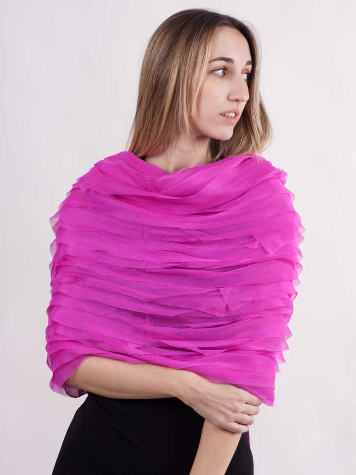 NICE NATURAL SILK PARTY SHAWL for wholesale by MR Complements