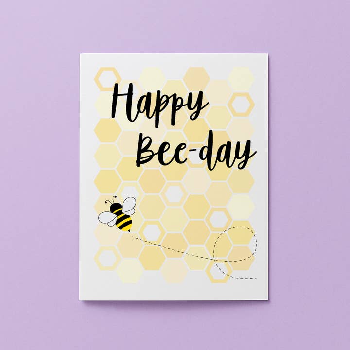 Carte Happy Bee-Day pour la vente par Cards by Renee