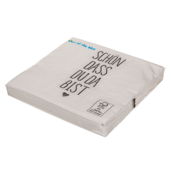 Out of the blue KG - Wholesale Disposable Napkin - Paper napkins, Schön dass du da bist,2