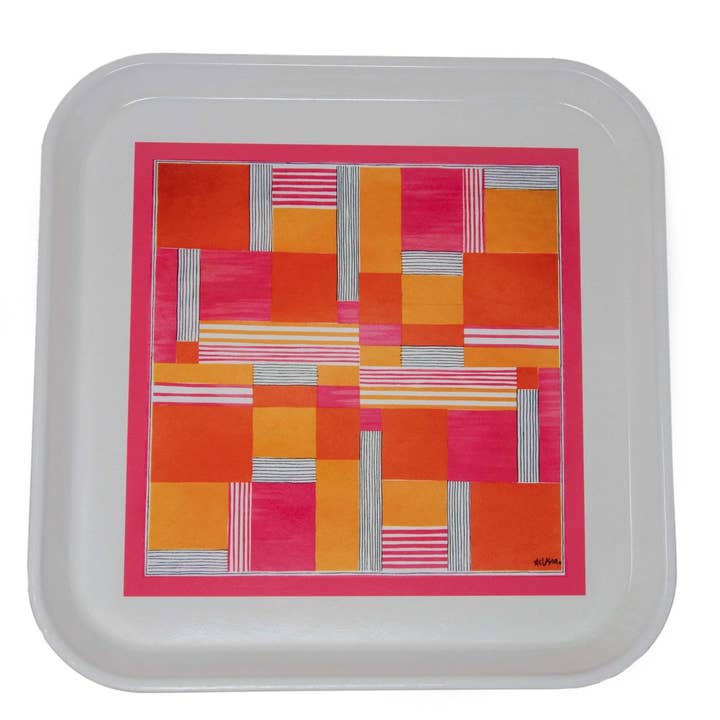Destination PSP - Wholesale Serving Tray - Vera Pink Window Blinds 13" Tray