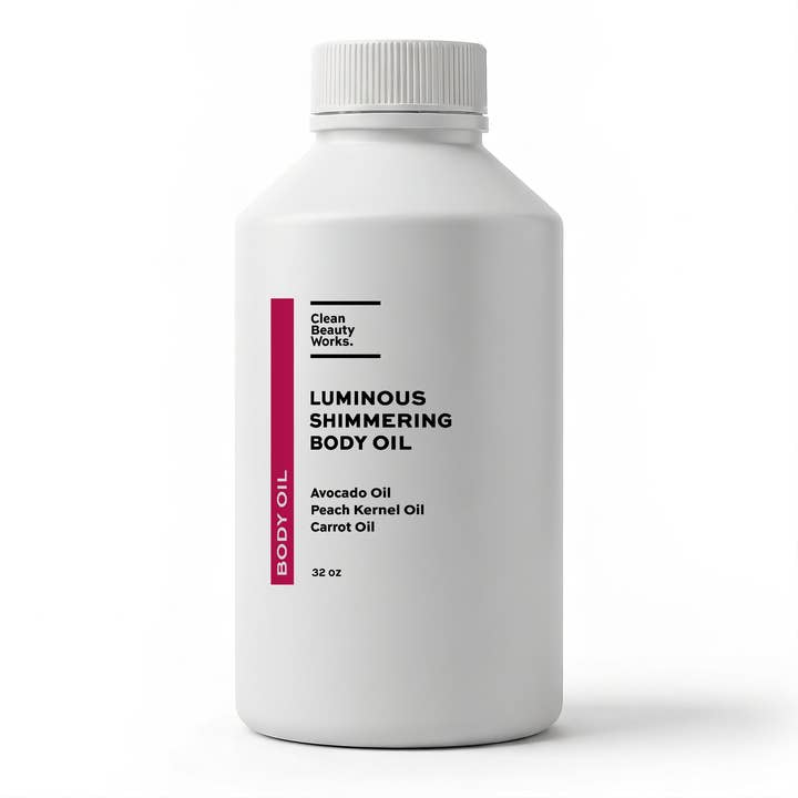 Clean Beauty Works. - Wholesale Bath/Body Oil - Luminous Shimmering Body Oil, Peach Kernel Oil & Avocado Oil1