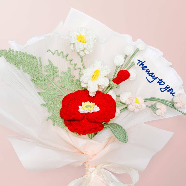 The Way to You - Wholesale Artificial flowers - Handmade Crochet Flower- Poppy3