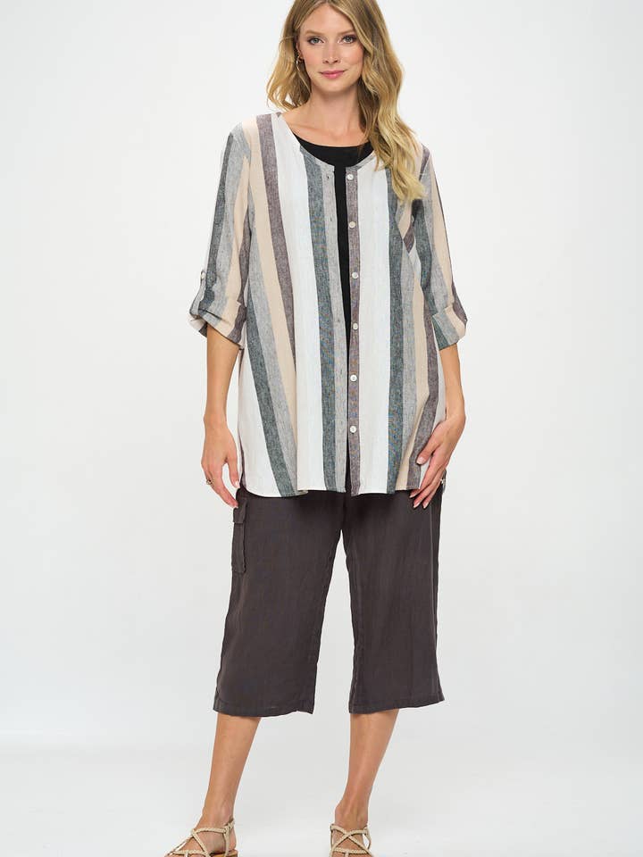 Roll Up Cardigan Tunic - RL101 for wholesale by Focus Fashion