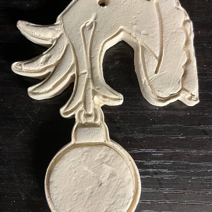 Grinch Hand Ornament- Ready To Paint Ceramic Bisque for wholesale by Painted Color Ceramics