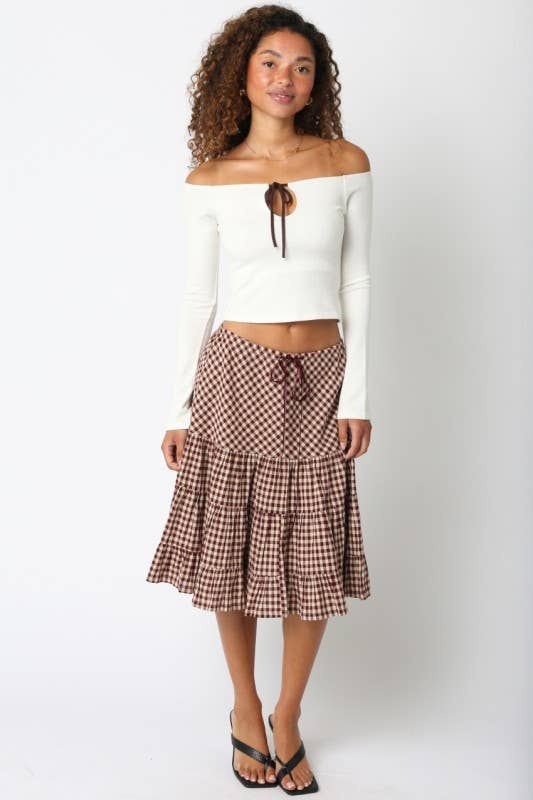 Olivaceous - Venta al por mayor Falda - Mujer - Falda Khloe de cuadros9