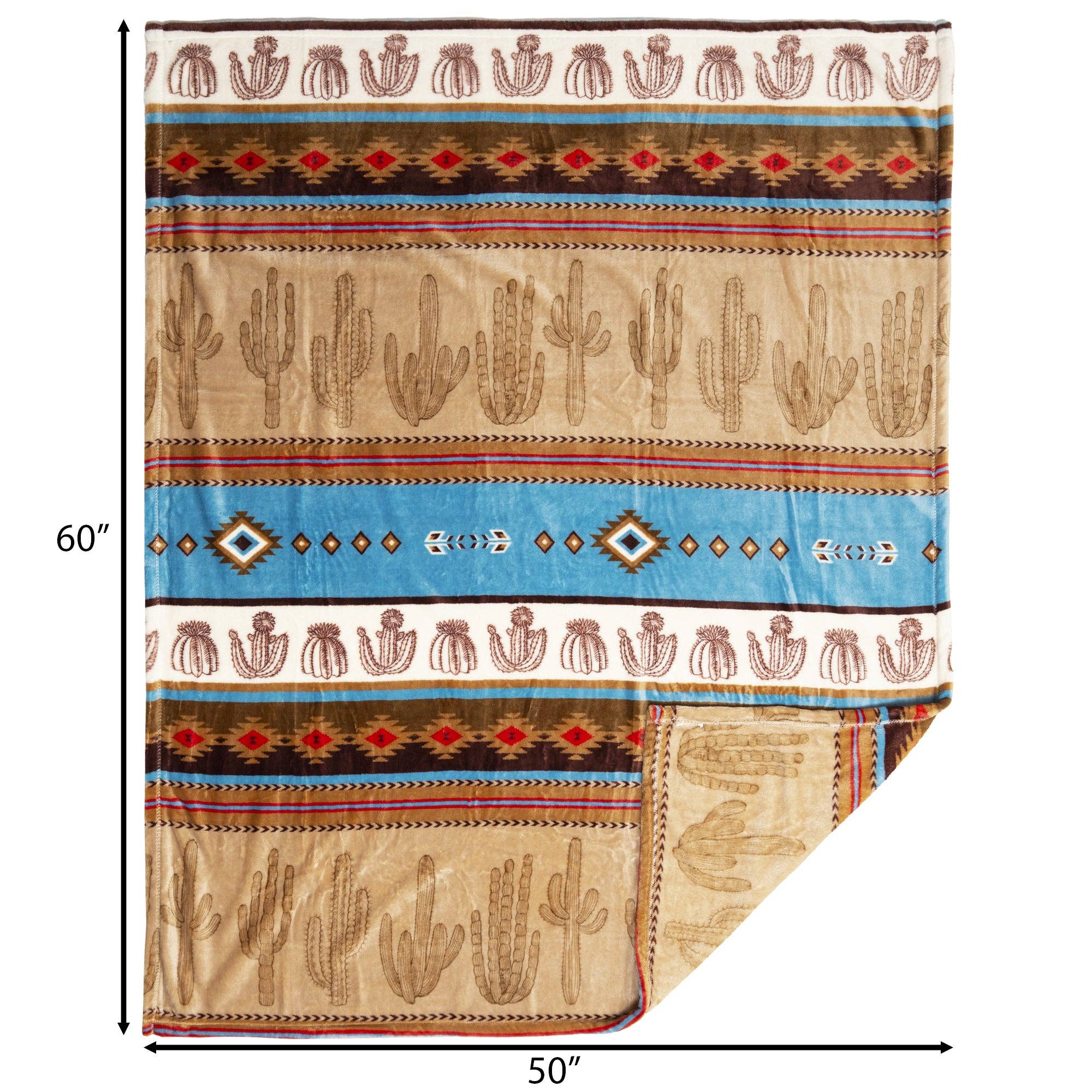 Carstens, Inc. - Wholesale Travel Blanket - Cactus Stripe Travel Blanket4