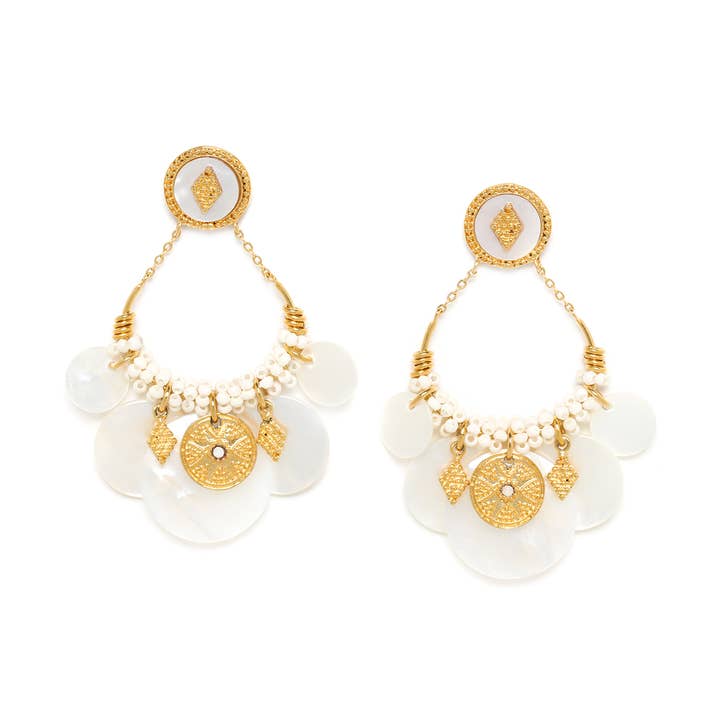 ALLY XL post earrings multi discs for wholesale by Franck Herval