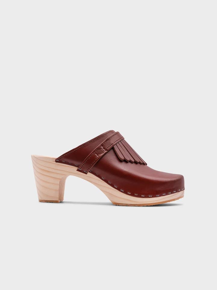 Venice fringed clog mule for wholesale by Sandgrens
