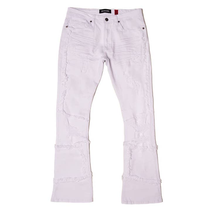 M1997 Gianos Stacked Jeans - White for wholesale on Faire0
