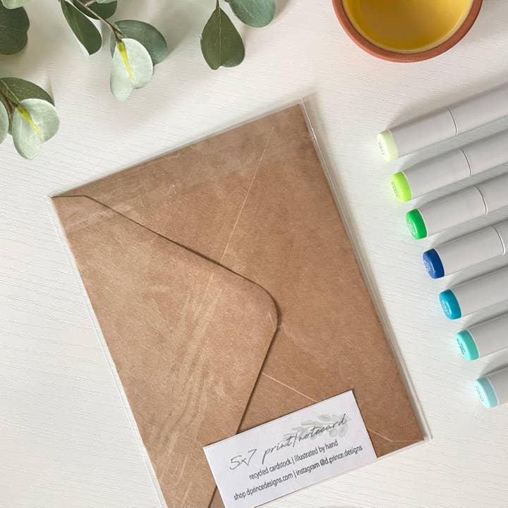 D. Prince Designs - Venta al por mayor Ilustración - Hongos Comestibles de Maryland | Impresión en Cartulina Reciclada2