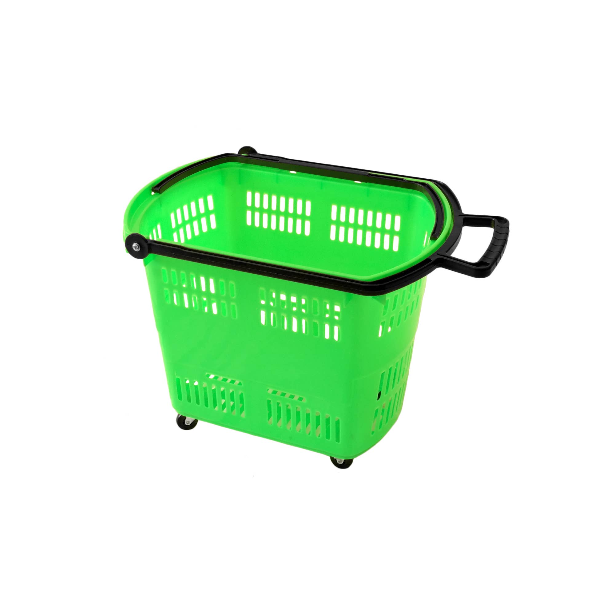 Suburban Sales - Wholesale Shopping Cart - Rolling Basket - Supermarket Grocery Shopping Basket - Green1