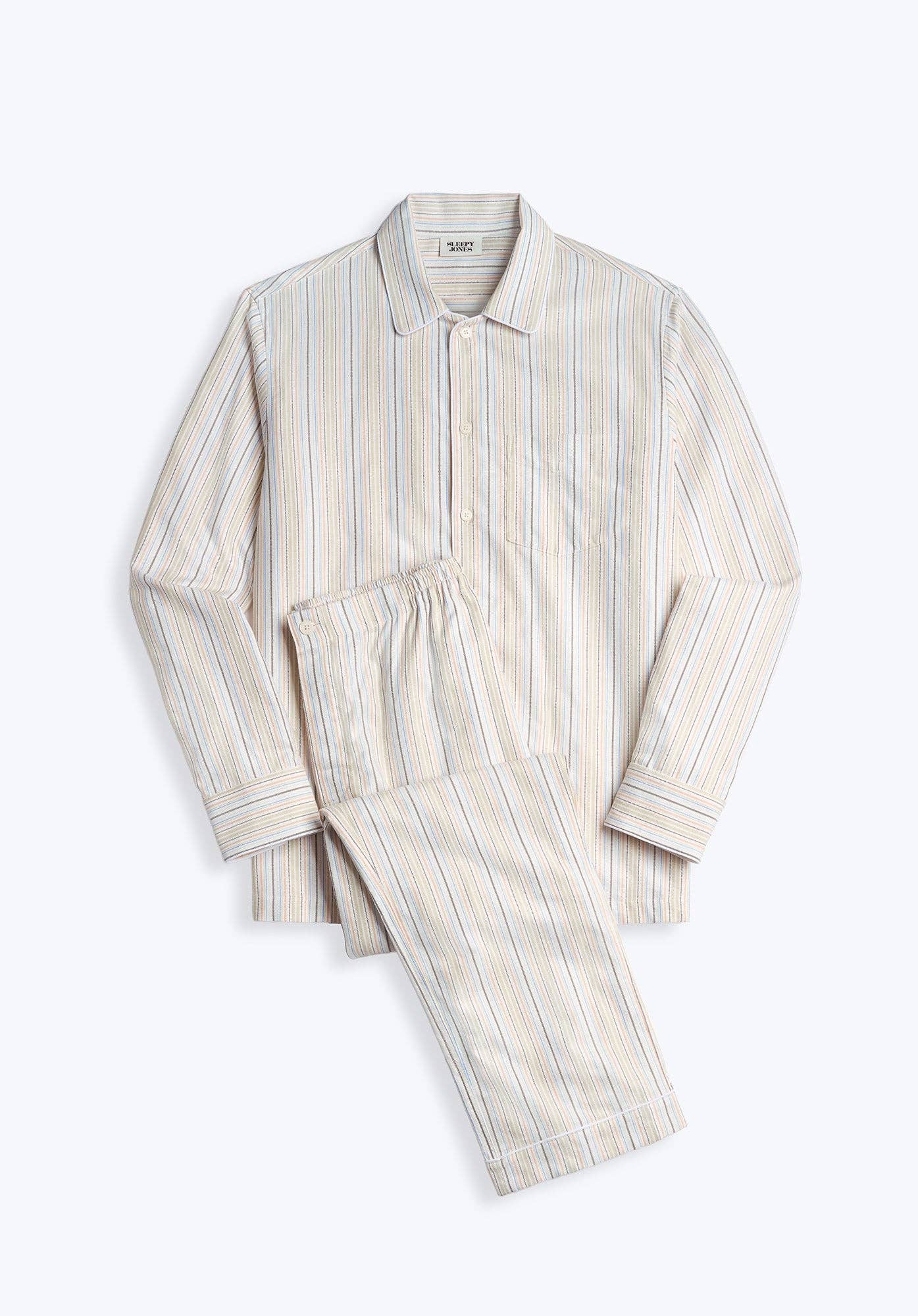 Henry Pajama Set in Twill Stripe for wholesale on Faire0