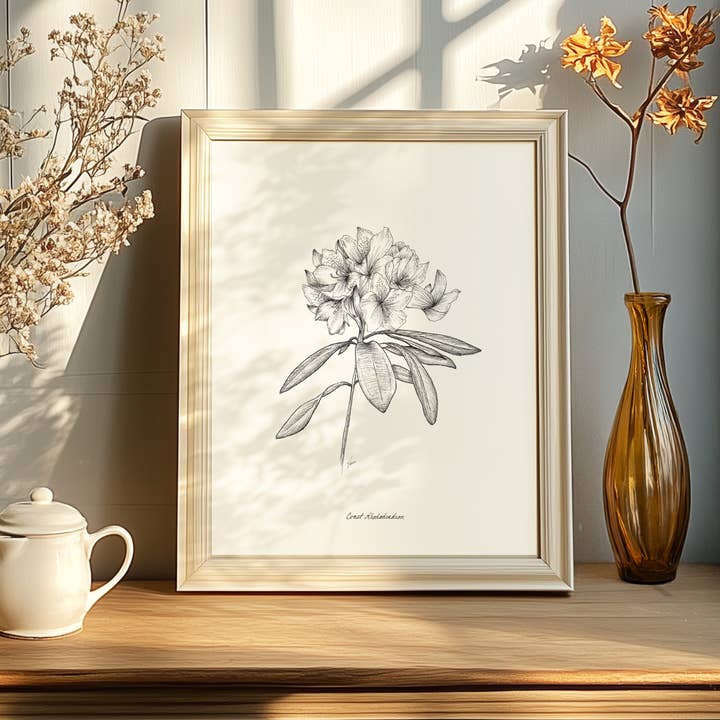 Impressão de rododendro da costa (Washington) por atacado de Vanee.ink