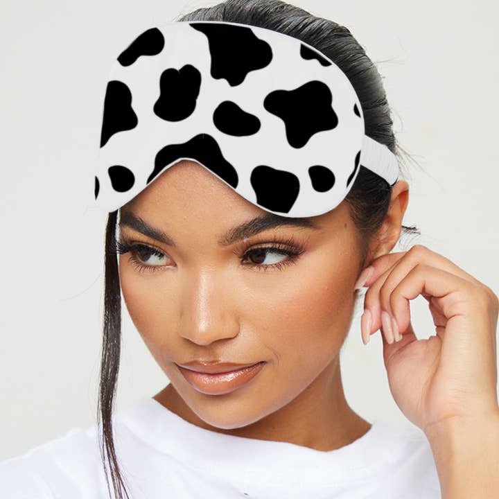Smug – wholesale Sleep/eye mask – Satin Sleep Mask - Cow Print
