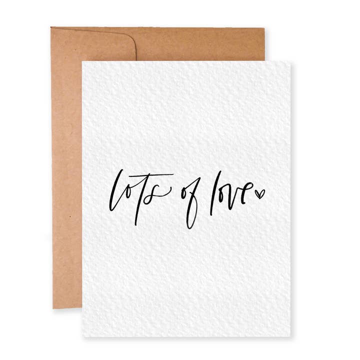 Lots of Love | Minimal Card for wholesale by Paper Dove Shop