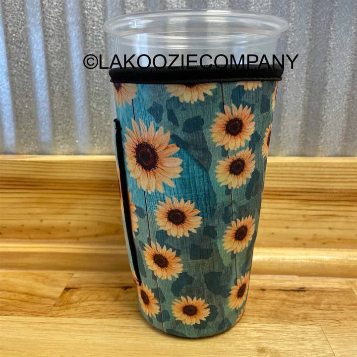 TEAL SUNFLOWERS for wholesale by LA Koozie Company