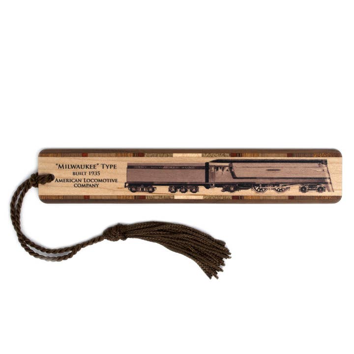 Tåg Historiskt Milwaukee-stillokomotiv handgjort bokmärke för wholesale av Mitercraft