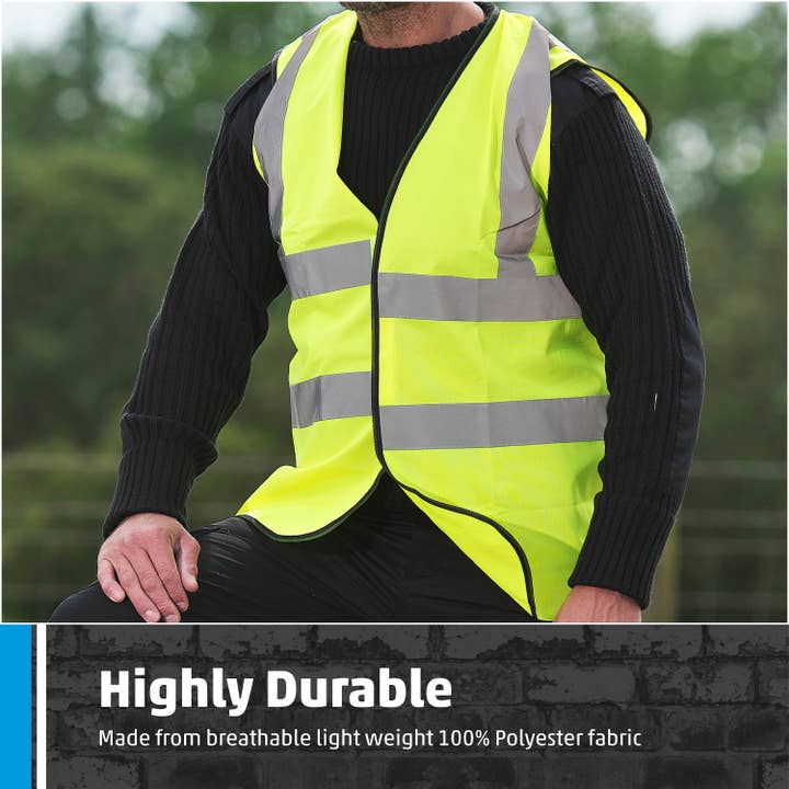 TuffStuff Workwear – wholesale Safety vest – Unisex – Fort Hi Vis Vest, Velcro Fastening, Comfortable & Breathable4