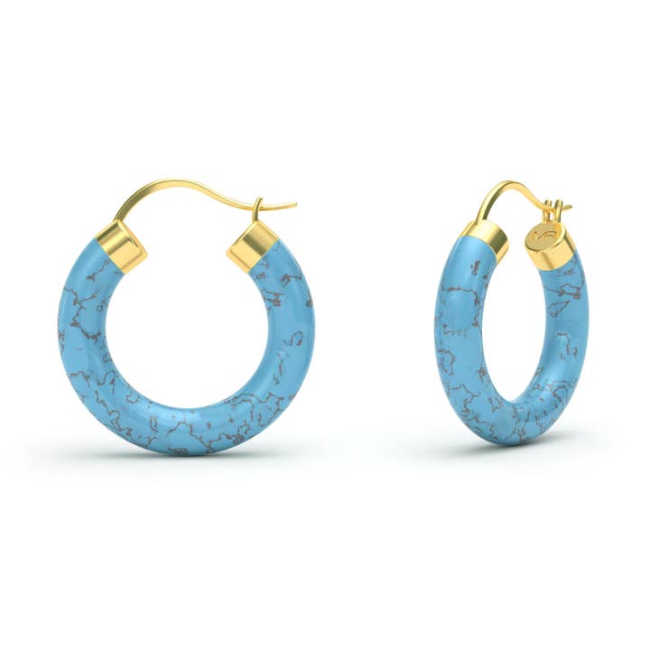 Turquoise Hoop Örhängen för wholesale av MARCELLO RICCIO