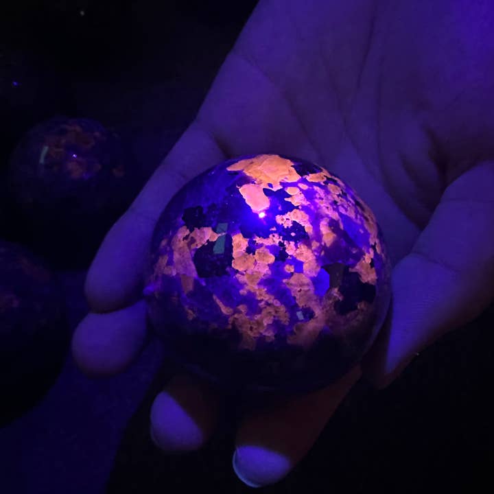 Moon Rituals - Wholesale Spiritual stone/crystal - Mesmerizing Yooperlite Sphere: Capture the Aurora Borealis in Your Hand1