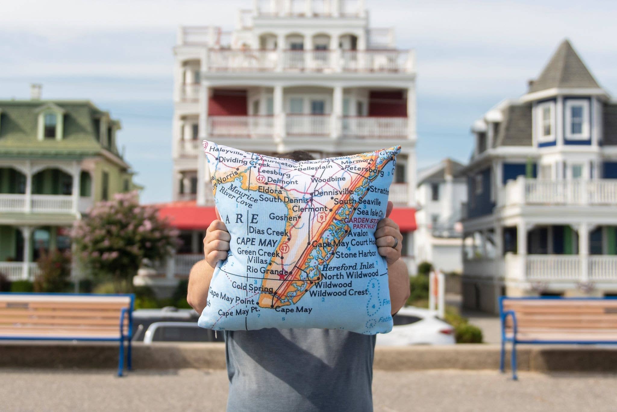 Daisy Mae Designs - Wholesale Throw/Decorative Pillow - Custom Map Pillow Decorative Throw Pillow Choose Any Town12