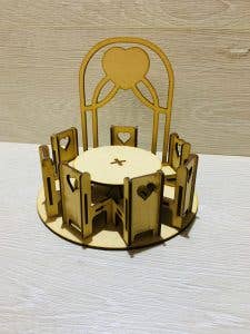 Heart Arch, Base with Table and Chairs for wholesale by manchester laser cuts