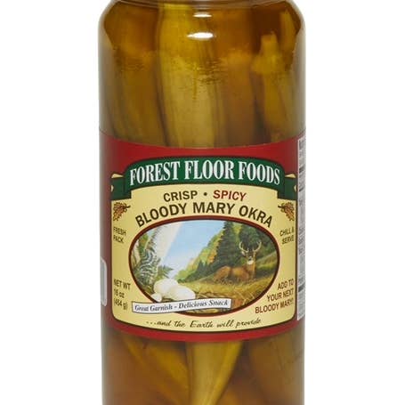 Forest Floor Foods - Wholesale Pickled Vegetables - Bloody Mary Okra- 16oz