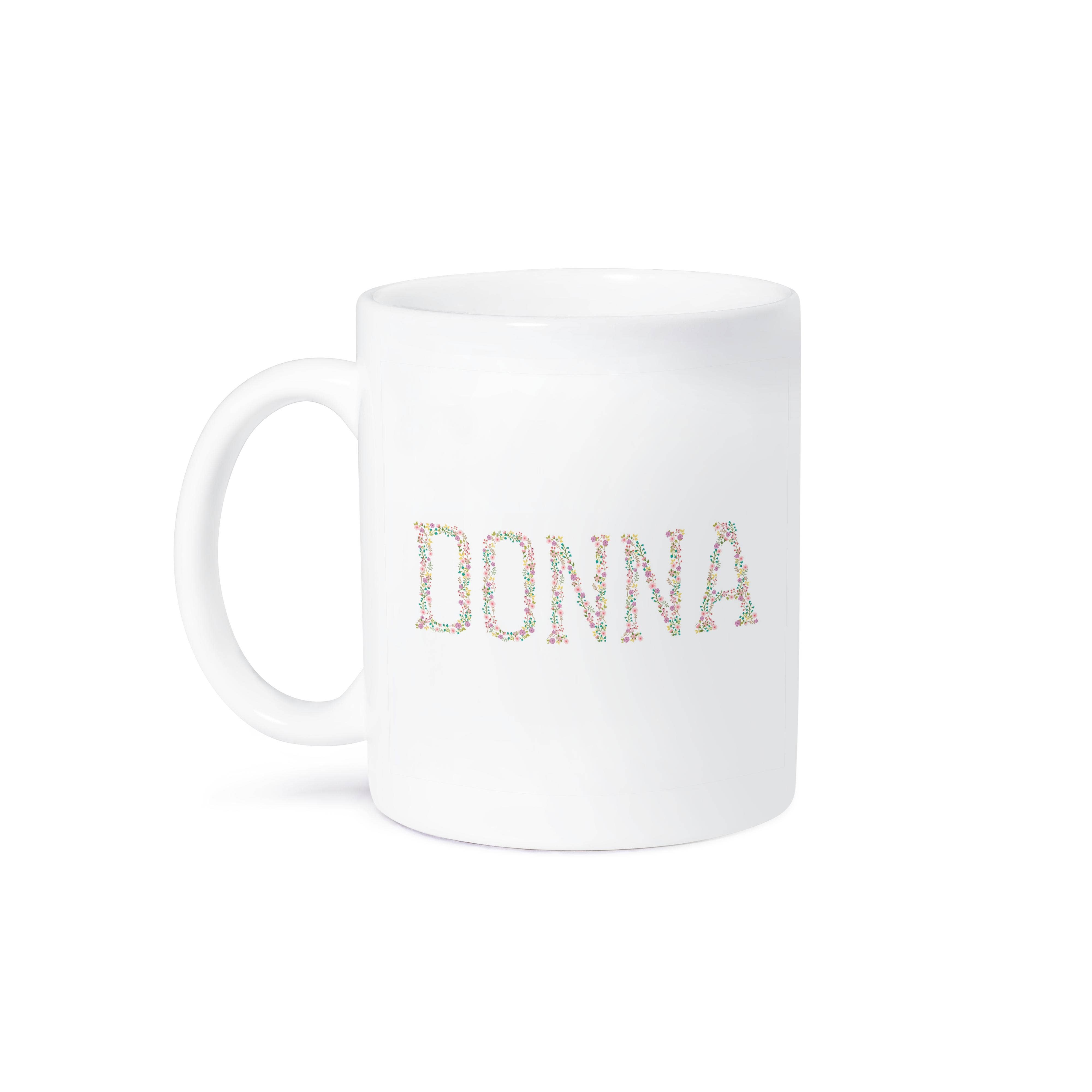 3dRose - Wholesale Coffee Mug - 3dRose, Donna - Woman In Italian. Letters made of flowers, pastel colors, Mug8