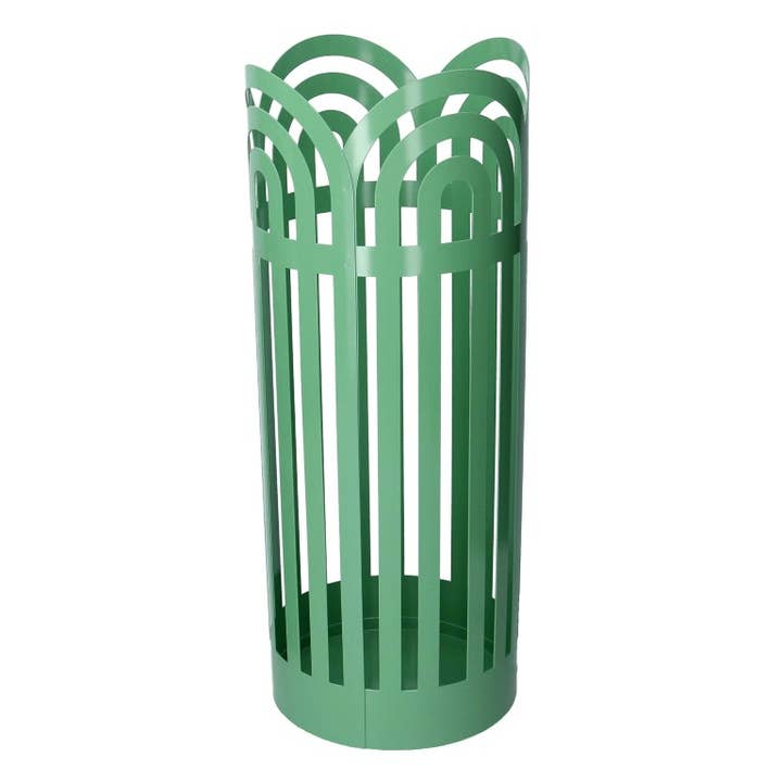 Green Metal Arch Umbrella Stand RoundCM Ø19h49 for wholesale on Faire1