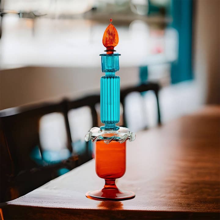 LesTroisPyramides - Wholesale Atomizer Bottle - Perfume Bottle - Hand Painted - Colored Glassware