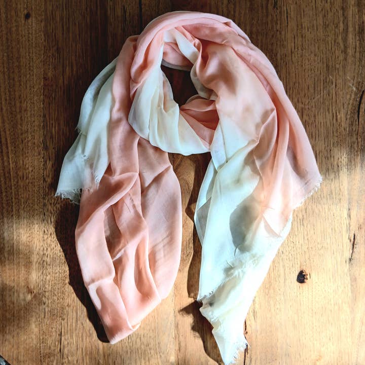 Modal Two-Toned Scarf - Peach for wholesale by Cinnamon Creations