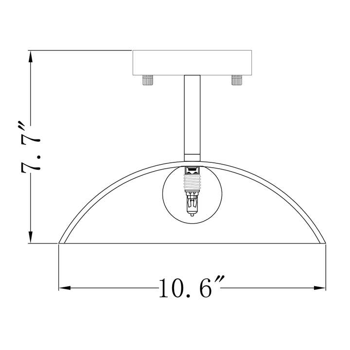 Brio Lighting - Wholesale Chandelier/Hanging Light - Lusteria 1-Light Iron Farmhouse Semi Flush Mount Ceiling Light