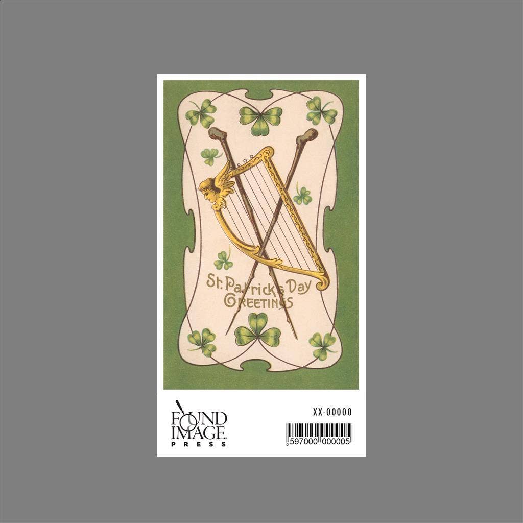 Found Image Press - Wholesale Sticker - Sticker SP-110 Harp and Shillelaghs1