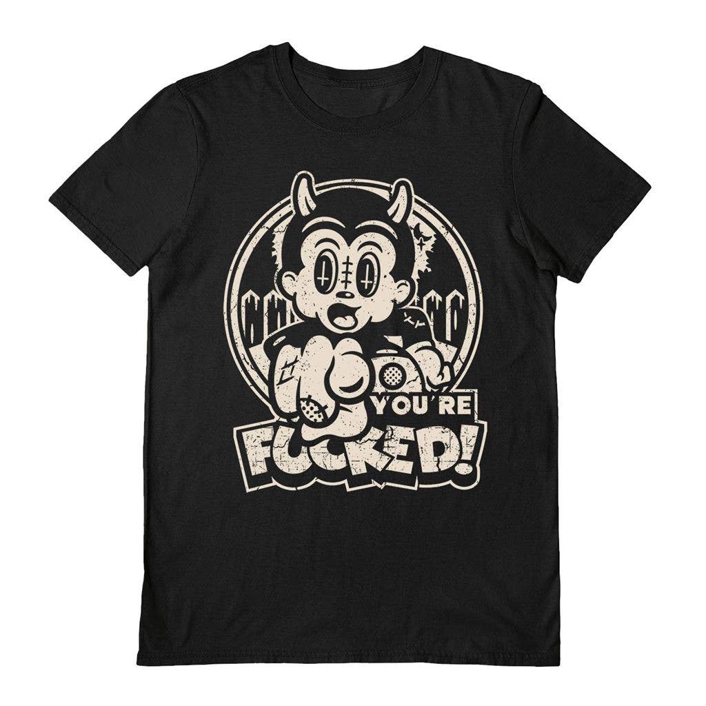 Pyramid International - Venta al por mayor Camiseta serigrafiada - Unisex - Camiseta negra Laserblazt (You're Fucked)0