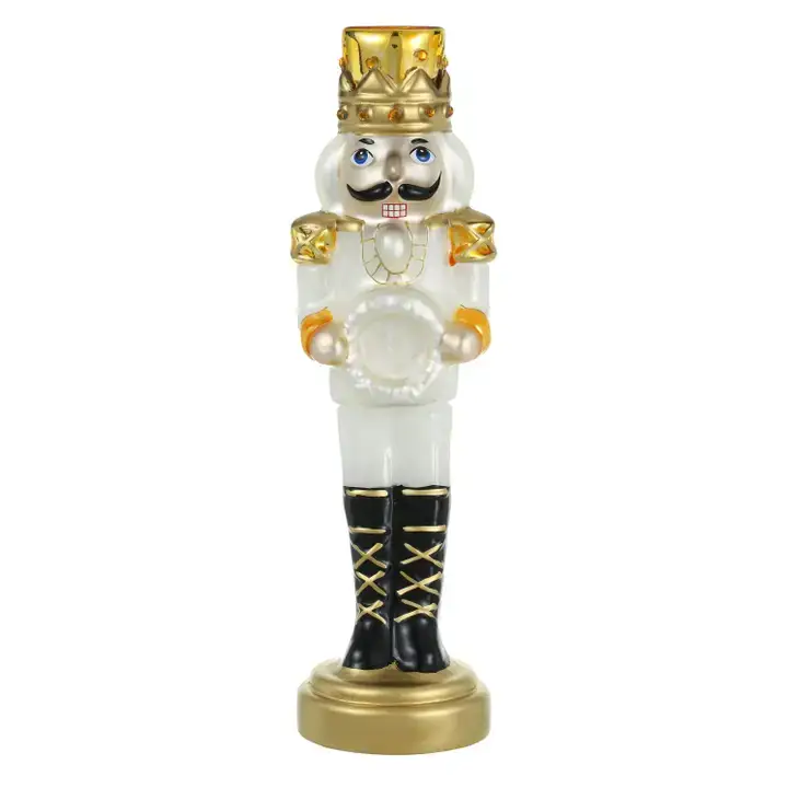 SINT - Wholesale Holiday Nutcracker - SINT Color Glass Lightup Nutcrackers Figurine Ornaments for 10