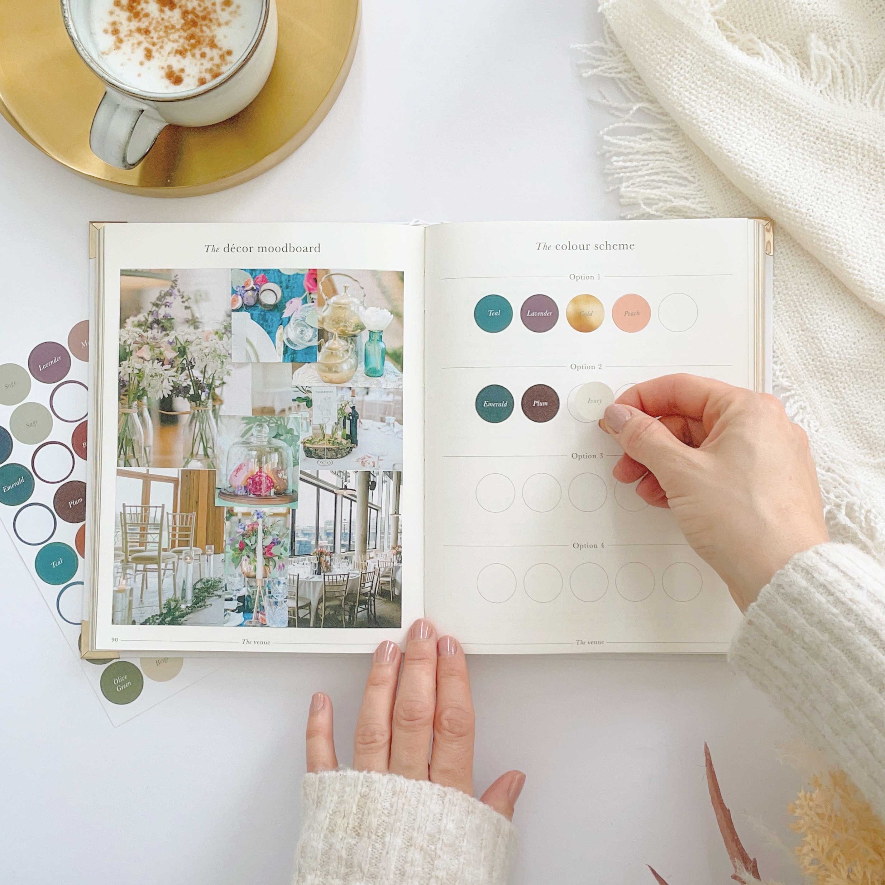 Blush And Gold – Agenda por atacado – NOVO - Livro de planificador de casamentos de Eucalipto de Luxo com Edg dourado10