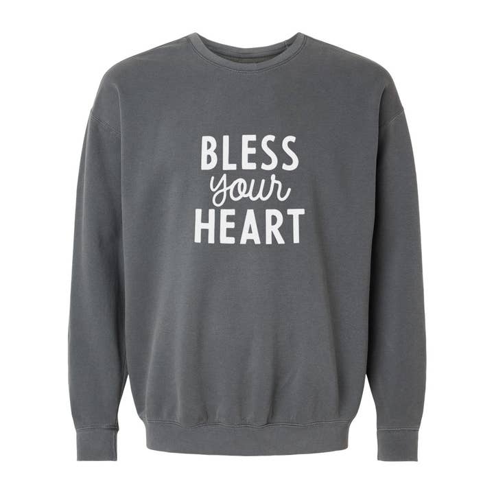 Frankie Jean - Wholesale Graphic Sweatshirt - Unisex - Bless Your Heart Washed Sweatshirt