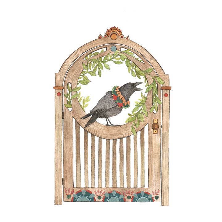 8"x10" Print - Woodland Garden: Jack's Garden Gate for wholesale by Polanshek of the Hills