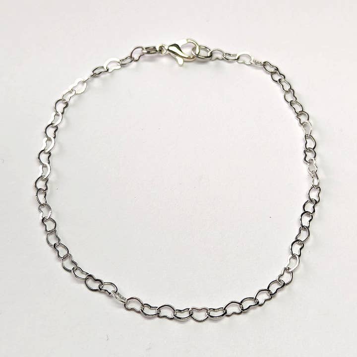 Silver Interlocking Hearts Bracelet Lobster Clasp for wholesale by Stylish Jewelry Supply