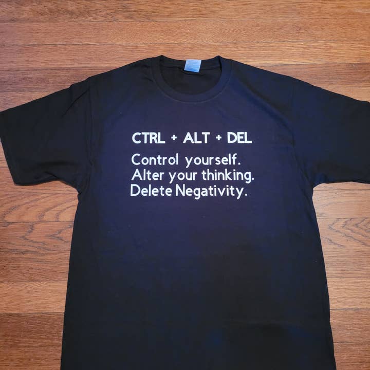 CTRL + ALT +ELIMINA T-shirt nere per la vendita all'ingrosso da parte di Perfectly Sassy Expressions