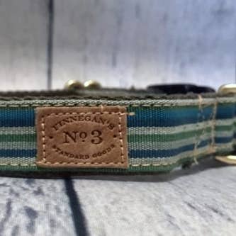 1" SEA STRIPE COLLAR for wholesale by Finnegan’s Standard Goods