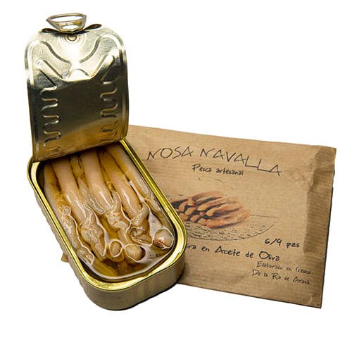 Made in Spain Gourmet - Vendita all'ingrosso Pesce in scatola - Navajas de Ribeira 6/9 pezzi qualità extra, Conservas Nosa0