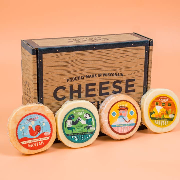 Wisconsin Cheese Sampler (4-Pack) for wholesale by Cheese Brothers