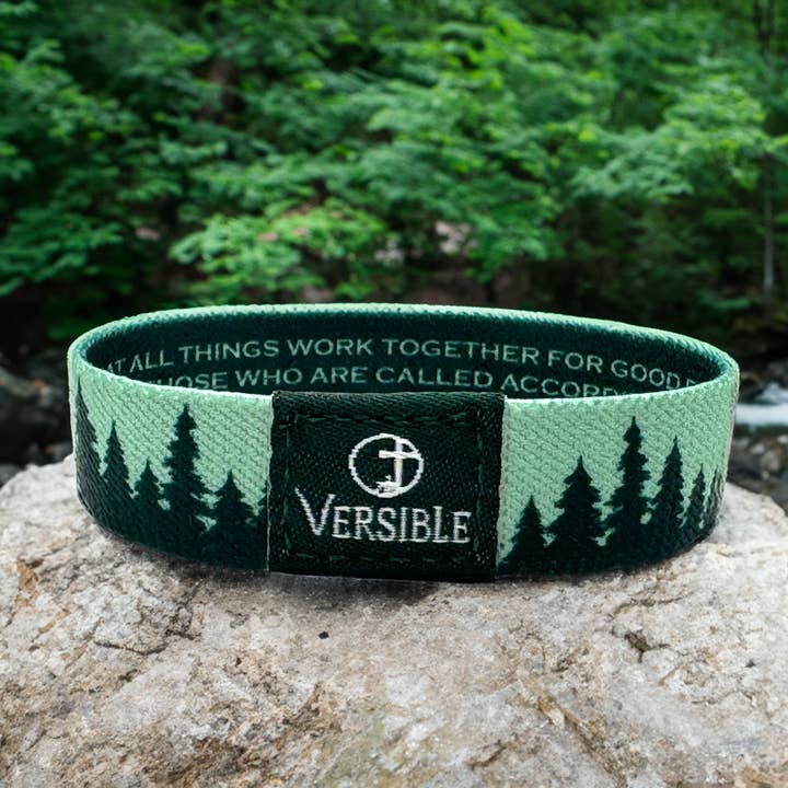 Versible - Wholesale Wristband - Versible® Wristbands - Forest Edge / Romans 8:28