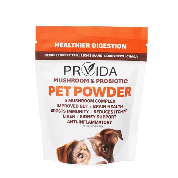 PROVIDA MUSHROOM & PROBIOTIC PET POWDER for wholesale by Provida Health CBD