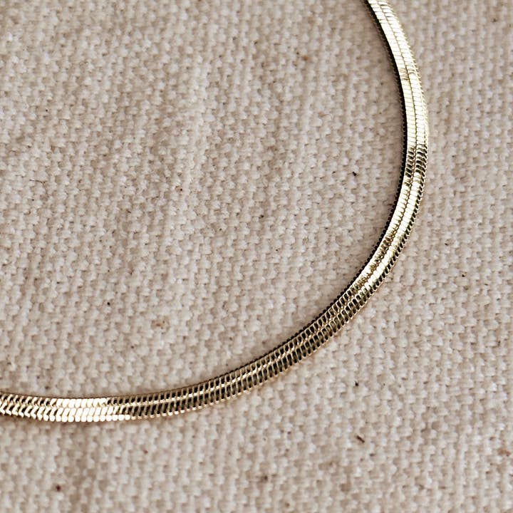 GoldFi - Wholesale Link & Chain Bracelet - 18k Gold Filled 2.0mm Thickness Herringbone Bracelet3
