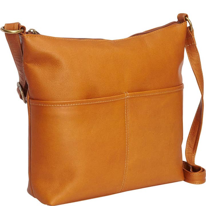Le Donne Leather Carefree Top Zip, Shoulder Bag for wholesale by Le Donne Leather