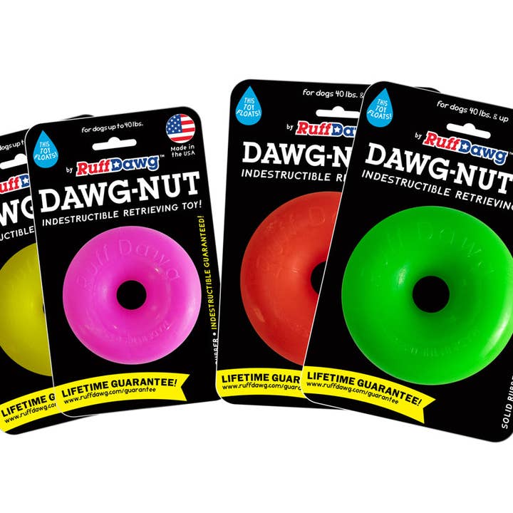 Playful Tail - Wholesale Pet Toy - Dog - Ruff Dawg Indestructible Dawg Nut Dog Toy, Assorted (2 Sizes Available)